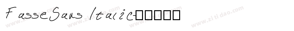 FasseSans Italic字体转换
